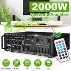 Домашний усилители Bluetooth 2-канальный домашний автомобильный аудио стерео сабвуфер усилитель мощности аудио усилитель аудио USB SD с дистанционным управлением