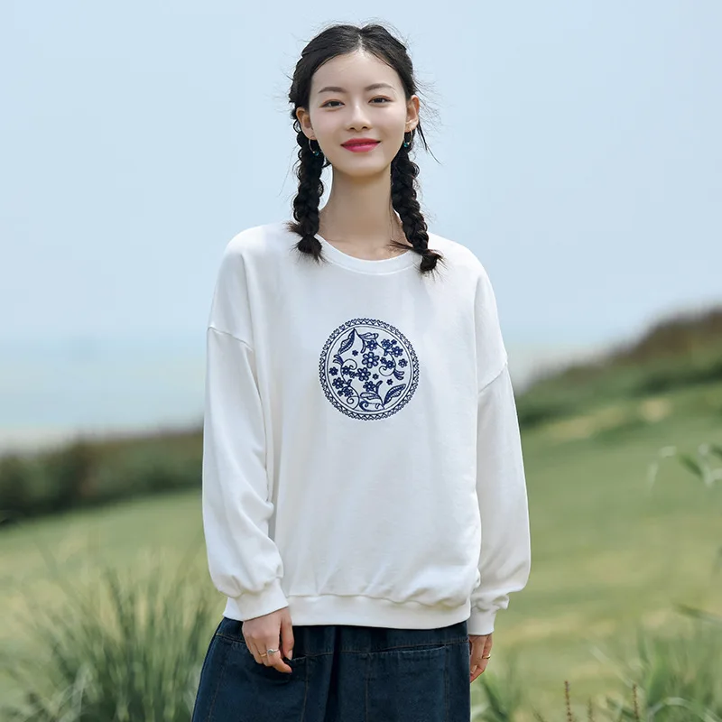 

NEW Sweatshirts velvet winter Women's Flower printing Hooded Female 2021 Cotton Thicken Warm Hoodies Lady Autumn Tops