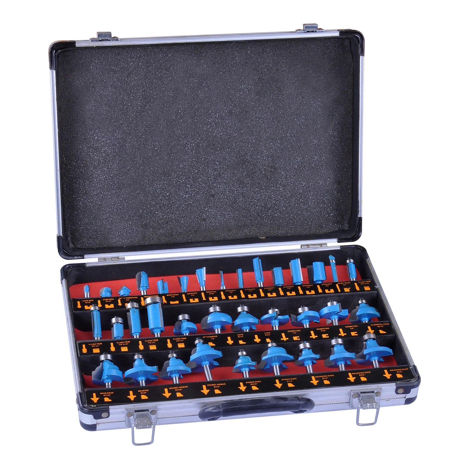 

35Pcs Tungsten Carbide Tip Router Bits Set 1/4inch Shank Woodworking Cutter Bit Kit Hand Tools In Stock