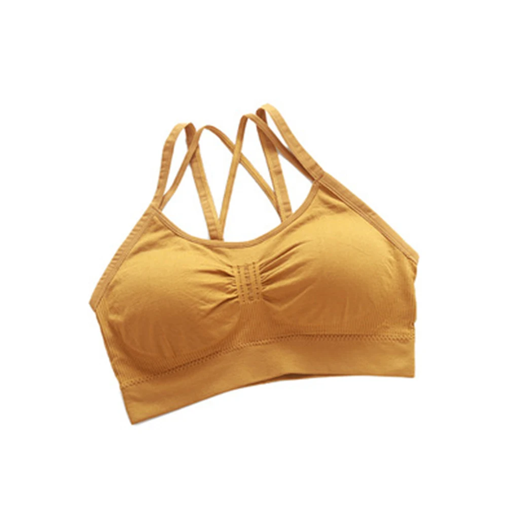 

Seamless Breathable And Sexy Cross Sling Tube Top Beautiful Back Underwear Anti-glare Ladies Sports Vest Gather Base Wrap Chest