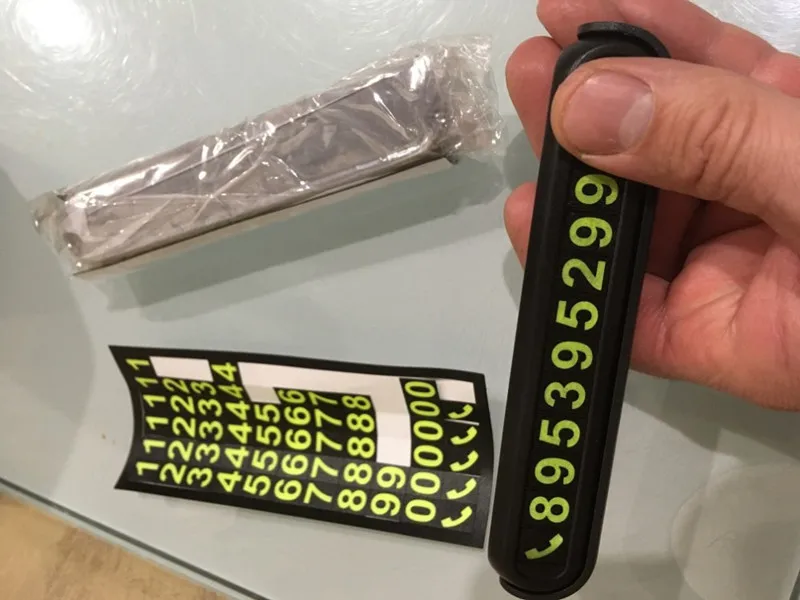 Temporary Car Parking Card with Aromatherapy Telephone Number Card Night Light Car Styling Phone Number Card Hidden Number Plate