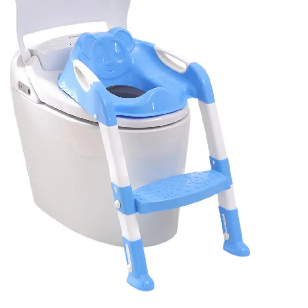 sky blue Kidlove детская ступенчатая складная детская Туалет противоскользящая лестница - Цвет: sky blue