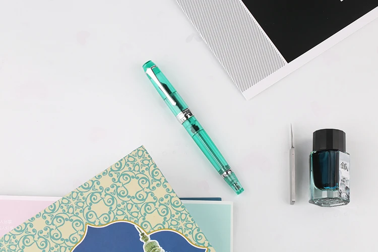 Penbbs 456 полимерная прозрачная качественная авторучка с отрицательным давлением, тонкая ручка 0,5 мм, вакуумное наполнение, подарок для студентов