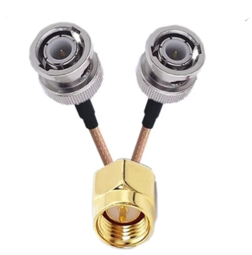 SMA Male к 2X BNC One in two Y type сплиттер Сумматор Перемычка кабеля pigtail RG316