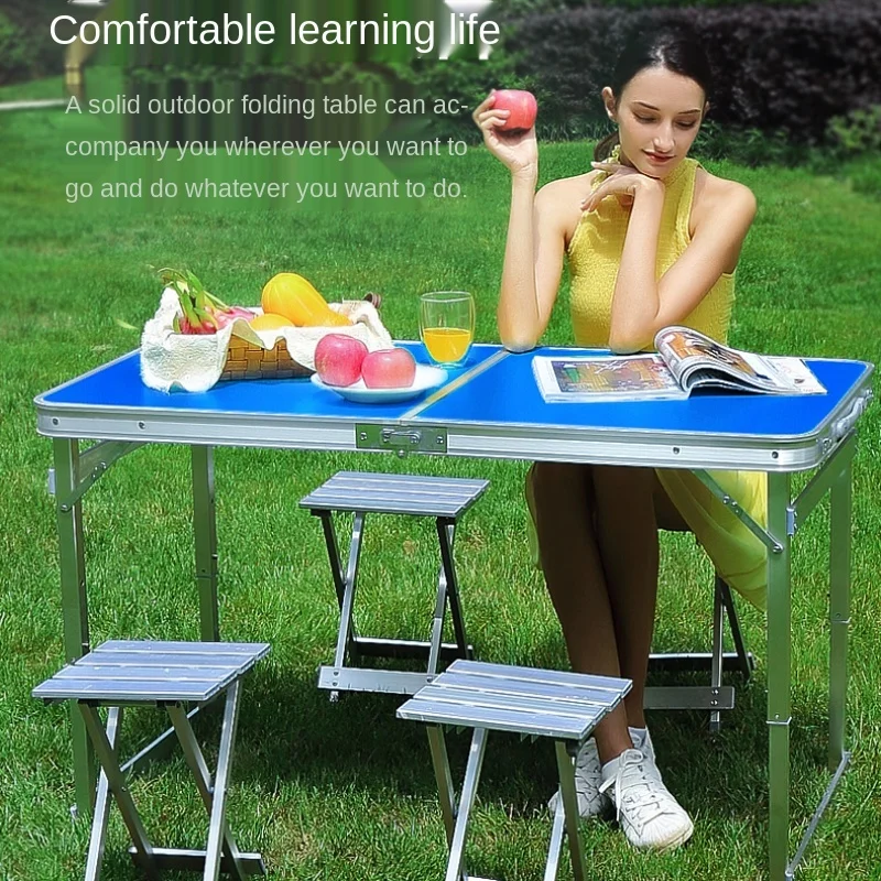 

Folding Table Night Market Stall Outdoor Folding Table Household Folding Dining Table and Chair Portable Stall Floor Push Small