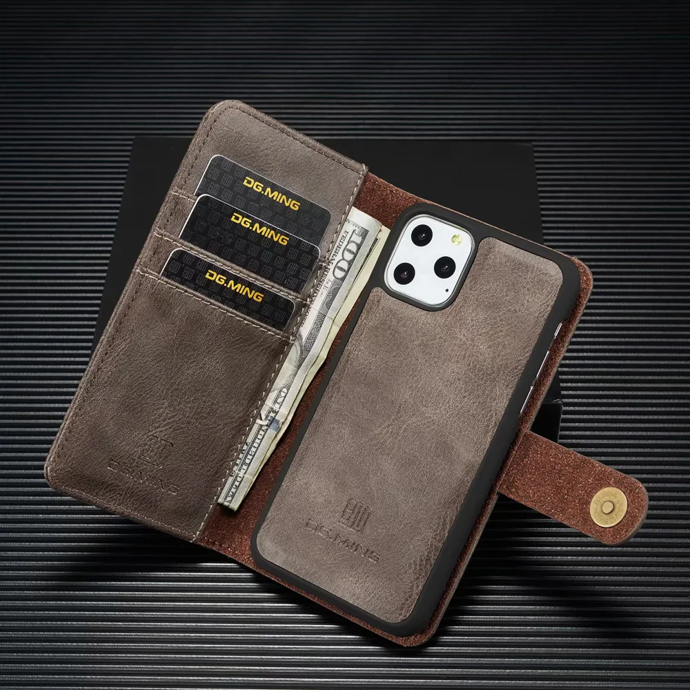Wallet Card Phone Bags Magnetic PC Back Cover for New iPhone 11 Pro Max 5.8'' 6.1 6.5'' 2019 Case Luxury Genuine Leather Fundas |