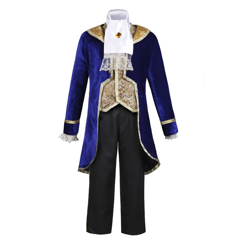 

Halloween Mens Beauty and The Beast Prince Beast Costume Men Stage role play Mr. Adam Cosplay velvet Suits any size