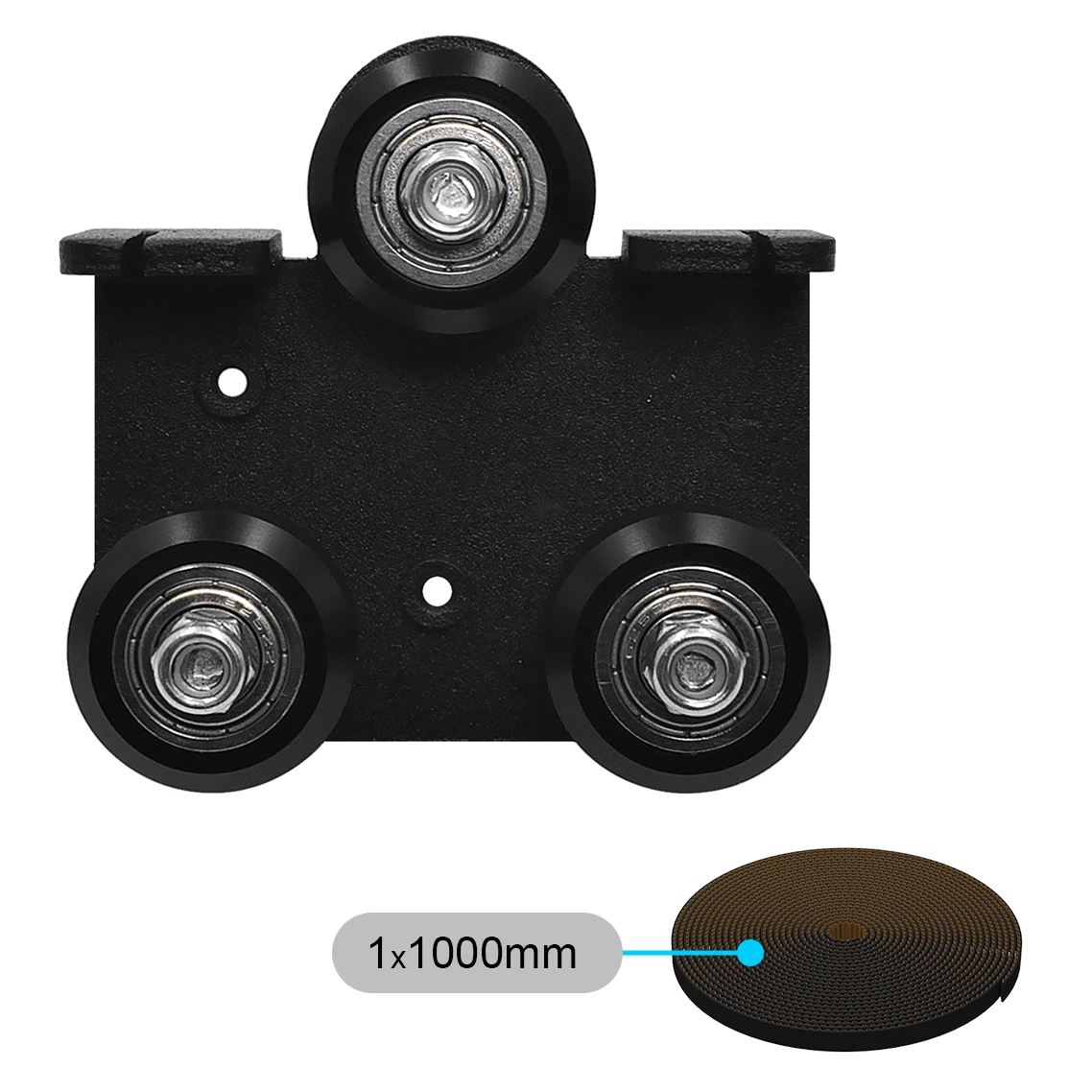 

Upgrade Extruder Back Support Plate with 3pcs POM Pulley and 1 Meter Timing Belt for Ender 3 Mega etc FDM 3D Printer