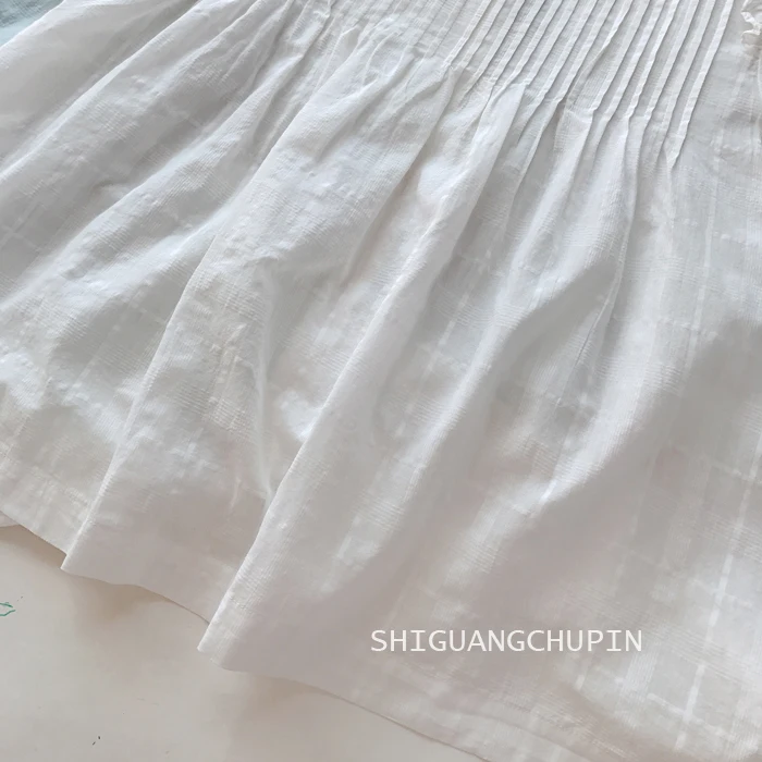 

2020 New Summer Women Blouse Japan Style Mori Girl Back Buttons Loose O-Neck Short Sleeve Shirt Women Tops