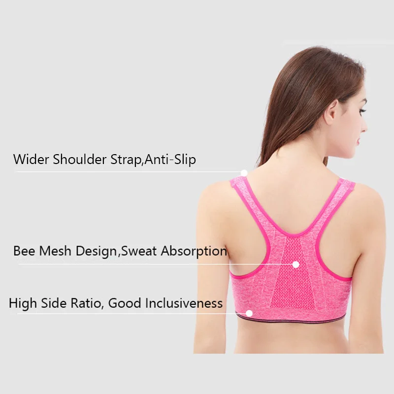 Регулируемый сексуальный бюстгальтер для йоги фитнеса женщин спортивный