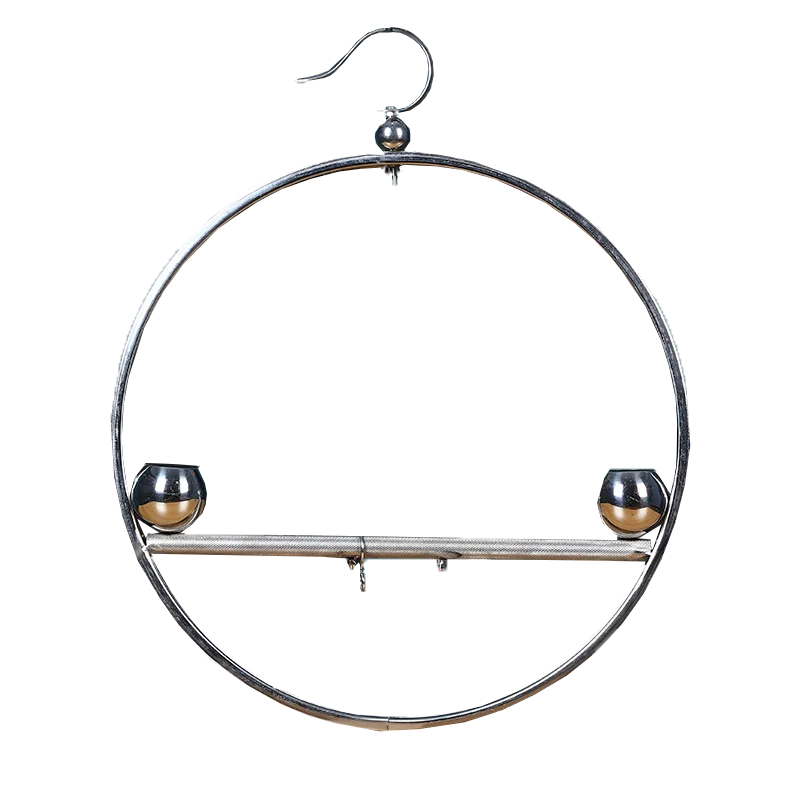 

Round Stainless Steel Bird Rack Food Bowl Parrot Stand Walking Bird Rack Parrot Toy SWING Bird Cage Stand Bar Bird Accessories