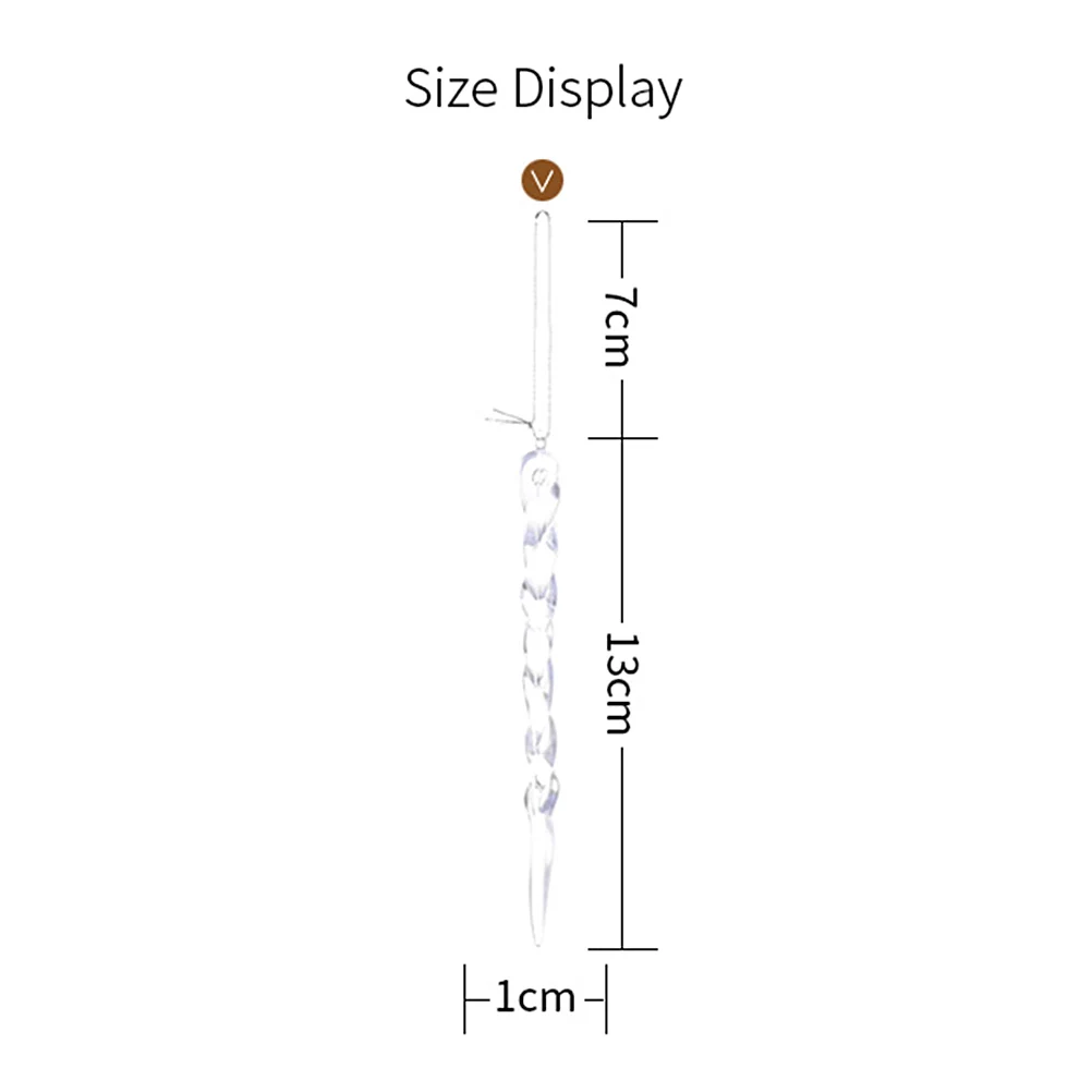 12 шт. имитация ледяной рождественской елки подвесное украшение поддельная