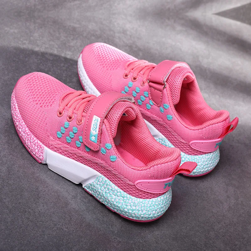 Детские кроссовки для девочек сетчатые Нескользящие спортивная обувь прогулок