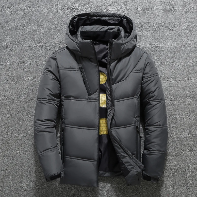 White duck down jacket men's winter down jacket men's short white duck down Korean jacket outdoor jacket