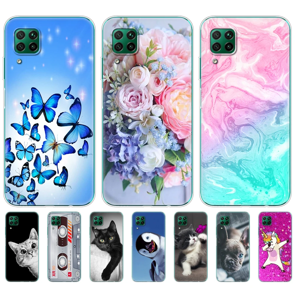 Для Huawei P40 Lite чехол мягкий прозрачный ТПУ силиконовый для телефона E P40Lite бампер