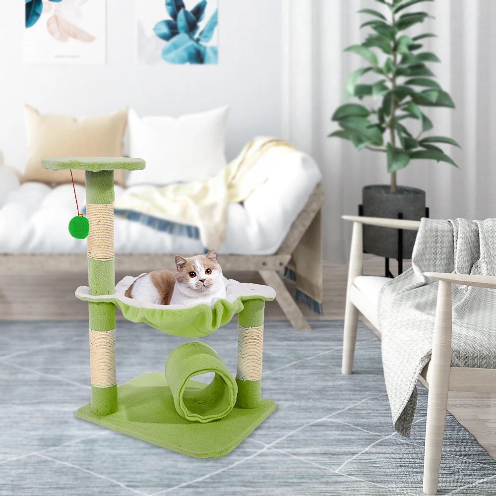 

Cute cat climbing frame 128 inches stable sisal green lamb cats climbing frame pet utility creative cats litter