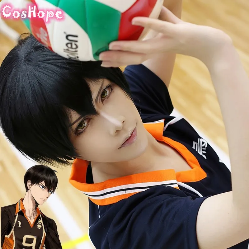 

Парик Kageyama Tobio для косплея Haikyuu, мужской короткий черный парик для косплея Аниме Косплей Хэллоуин, термостойкие синтетические парики