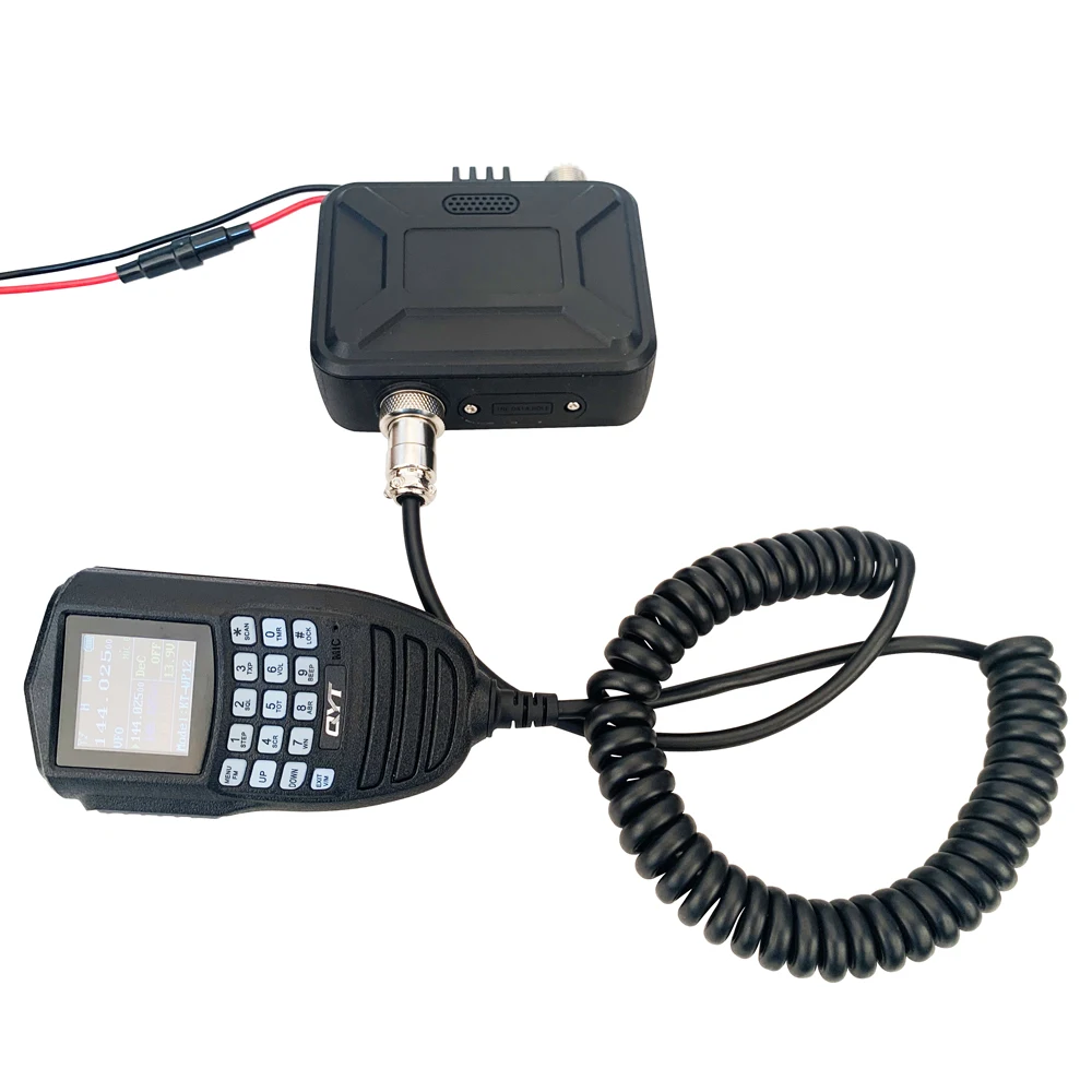 walkie talkie qty kt wp12 vhf 25w uhf20w dual band vox scrambler hand microphone control ham mobile radio with programming cable free global shipping