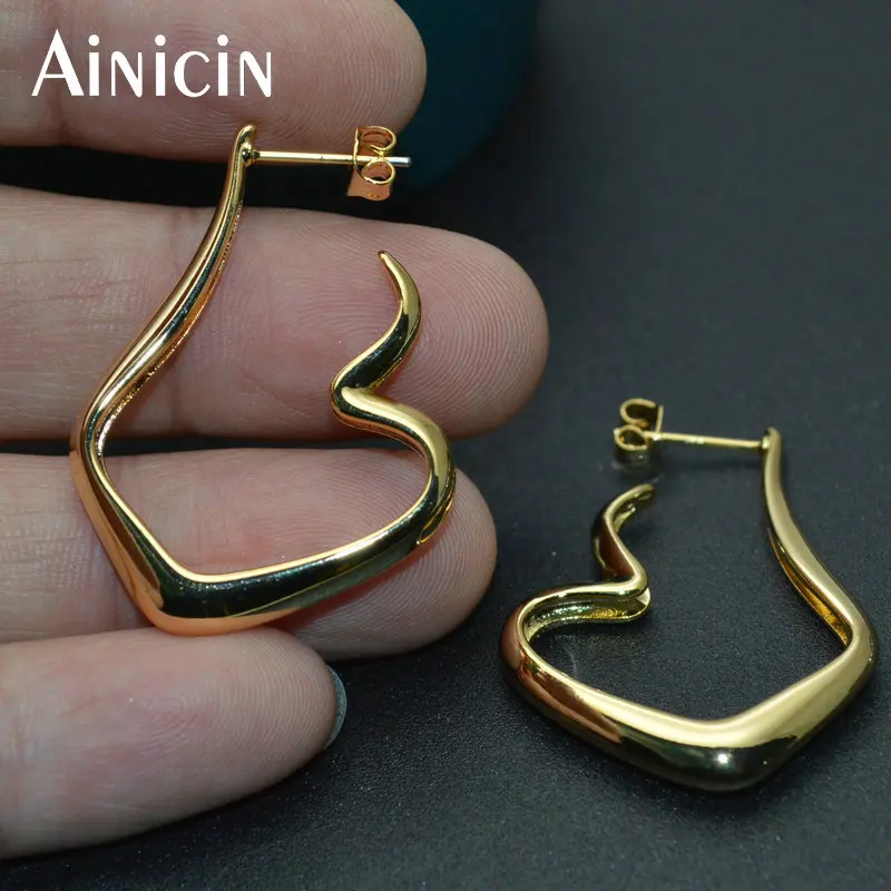 Ювелирные изделия из Южной Кореи витые геометрические Модные женские большие