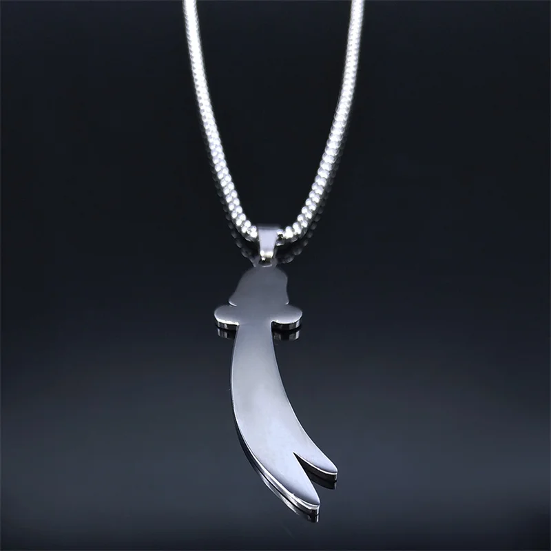 Мусульманский мусульманский кулон из нержавеющей стали ожерелье Имам Али Меч