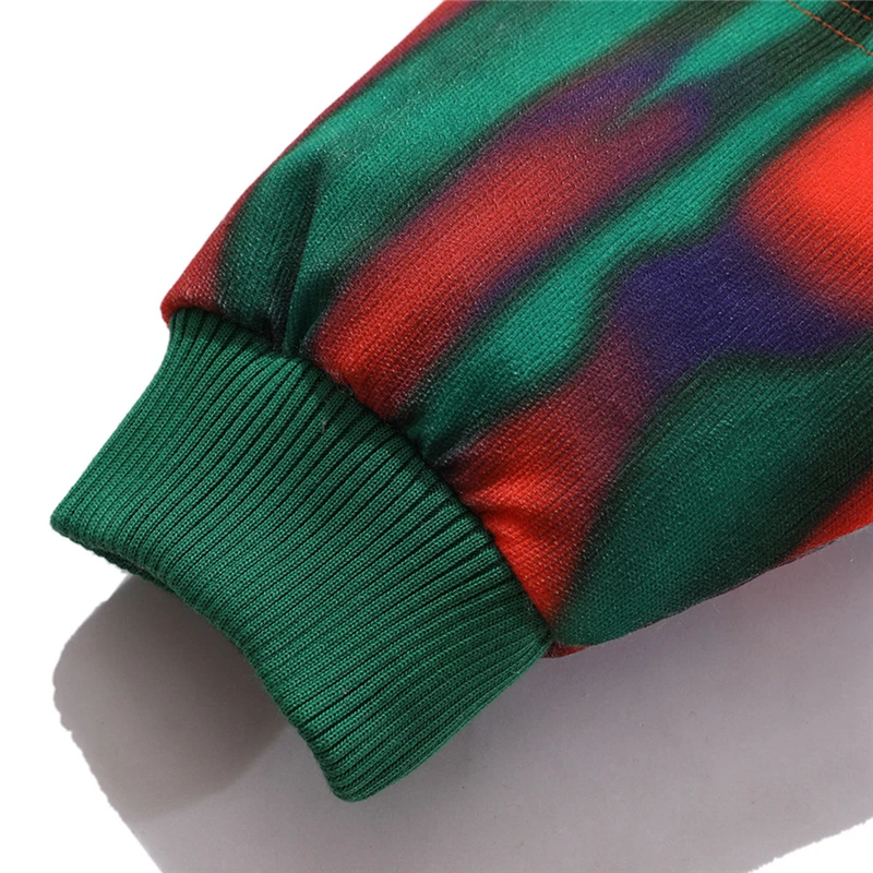 Зимние парки Tie dyeprinting 2020 пальто толстые куртки в стиле хип хоп Мужская модная