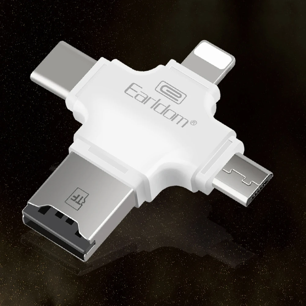 FDBRO 4 в 1 type c/Micro USB/USB 2 0 считыватель карт памяти Micro SD кардридер android otg ридер для iphone 7