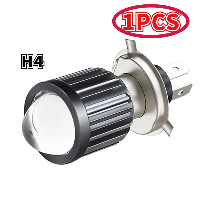 

1 шт., светодиодные лампы H4 H6 BA20D для мотоциклетных фар, 6000 лм