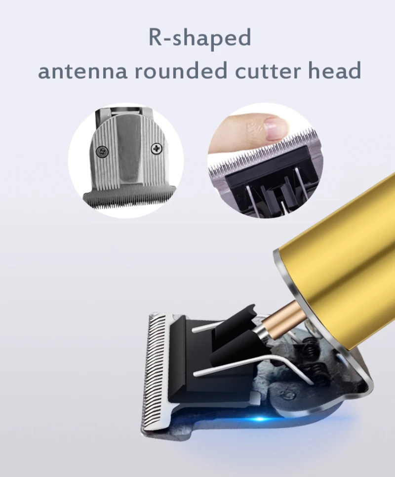 Однотонная Металлическая машинка для стрижки волос беспроводной электрический