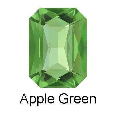 Apple Green Clip 1 шт. модные красные заколки для волос розовое золото, розовый квадратный кристалл заколки для волос черный горный хрусталь заколка для волос для женщин Девушка аксессуары для волос - Окраска металла: Apple Green Clip