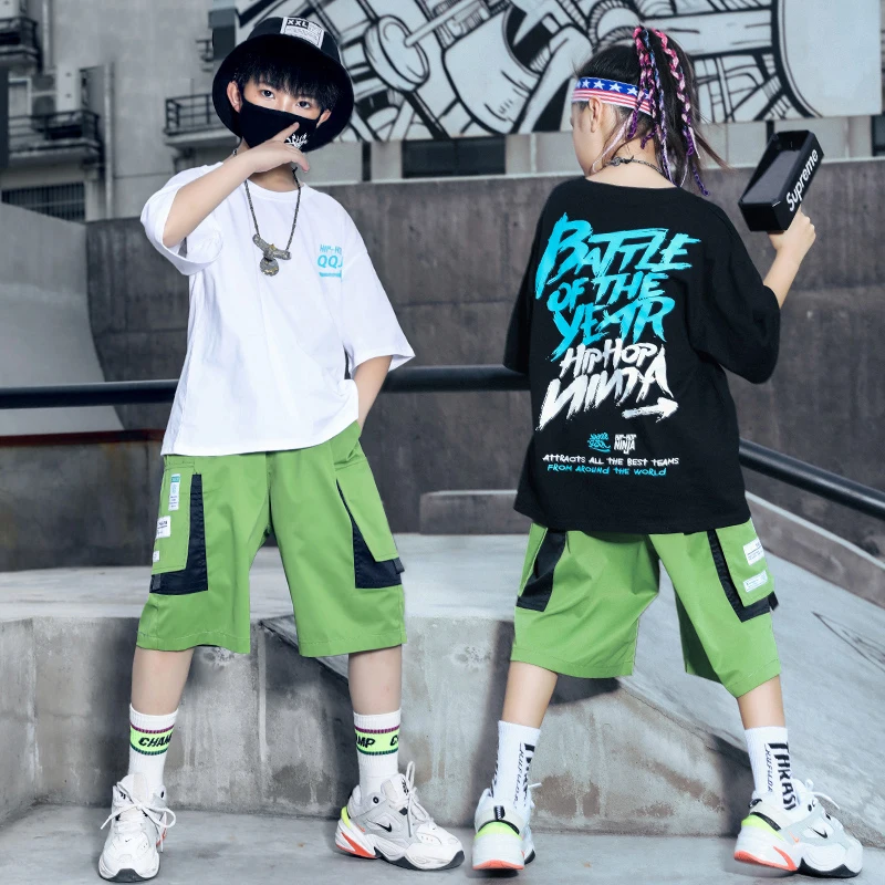 Костюм джазовый для мальчиков и девочек детская одежда свободного покроя в стиле