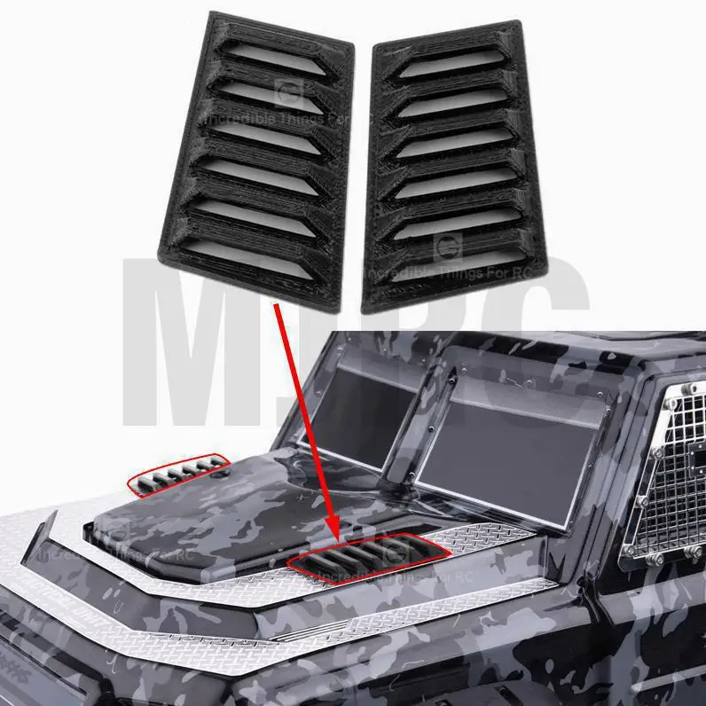 

3D Printing Hood Cover Air Inlet for 1/7 Trax UDR Air Inlet Grille on Both Sides of Machine Cover Hood Inlet Vent