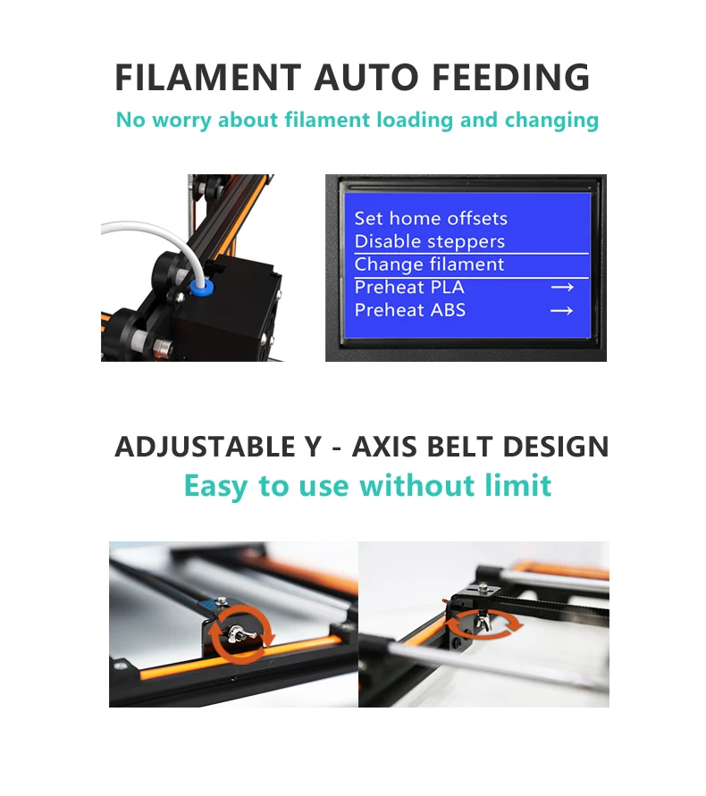 Anet E16 E10 ET4 3d принтер комплект размера плюс высокая точность Reprap prusa i3 Impresora 3d принтер DIY комплект с нитью Рождество
