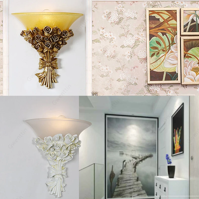 Зеркальный настенный светильник в скандинавском стиле розовое золото