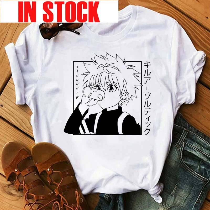 Футболка мужская оверсайз с рисунком японского аниме Hunter X | Футболки