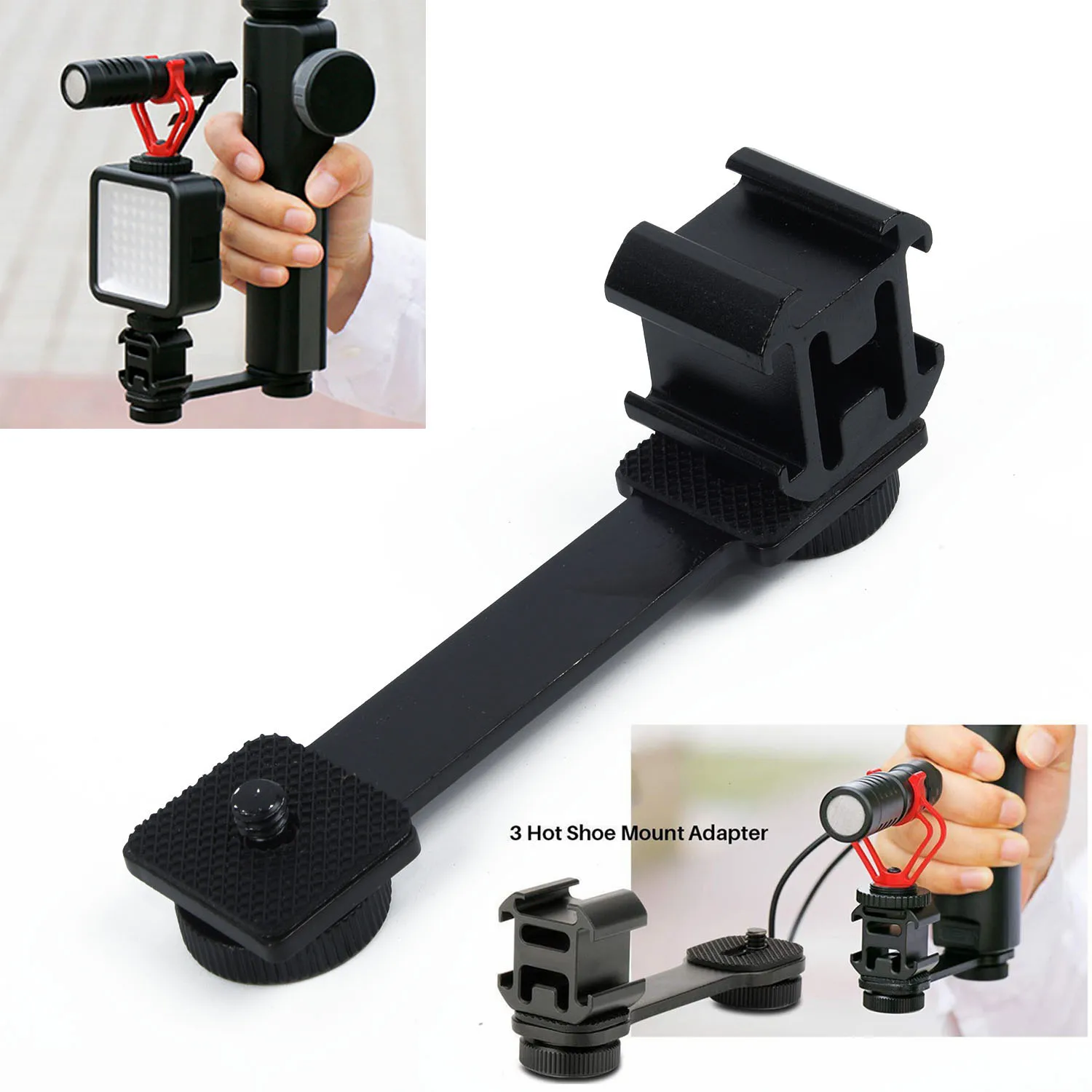 Тройной держатель для микрофона DJI OSMO Mobile 2 Zhiyun Smooth 4 Feiyu Vimble Gimbal Accessories - купить по