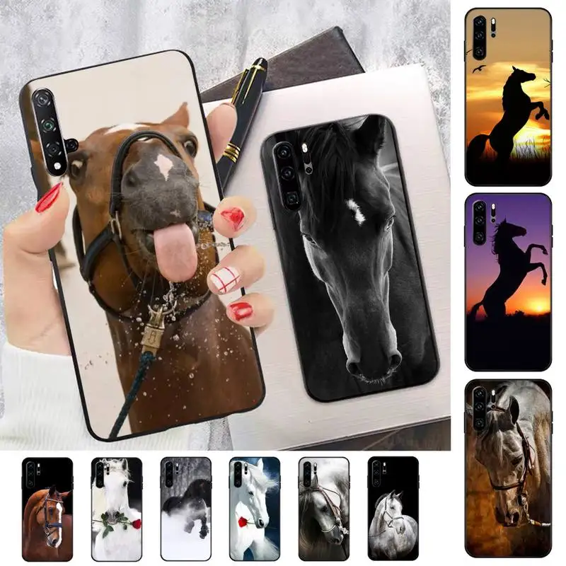 

FHNBLJ Horse animal painting pattern Phone Case for Huawei P30 40 20 10 8 9 lite pro plus Psmart2019