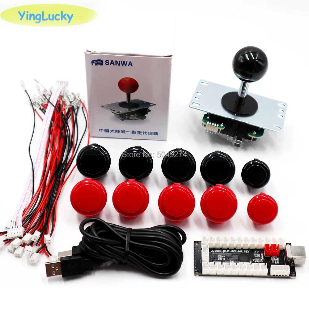 Аркадный набор для DIY аркадный джойстик Kit USB PC кодер Sanwa Джойстик + кнопочная