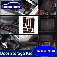 silica gel car door storage pad non slip mats for lincoln continental slot armrest inner cup holders rubber accessories