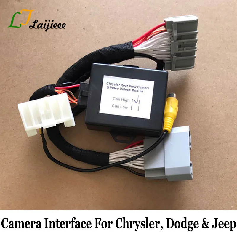Интерфейс обратной камеры для Jeep Chrysler Dodge с навигацией MYGIG/обновление камеры заднего вида изображение заднего вида 7 ''экран