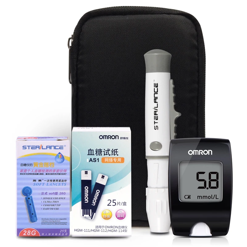 

Домашний глюкометр Omron, высокоточный прибор для измерения уровня глюкозы в крови, медицинский глюкометр As1, тестовая бумага