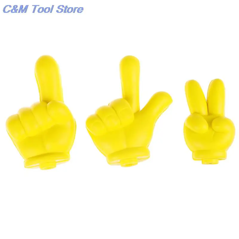 Симпатичная желтая Автомобильная вершка на палец для антенны Eva декоративные