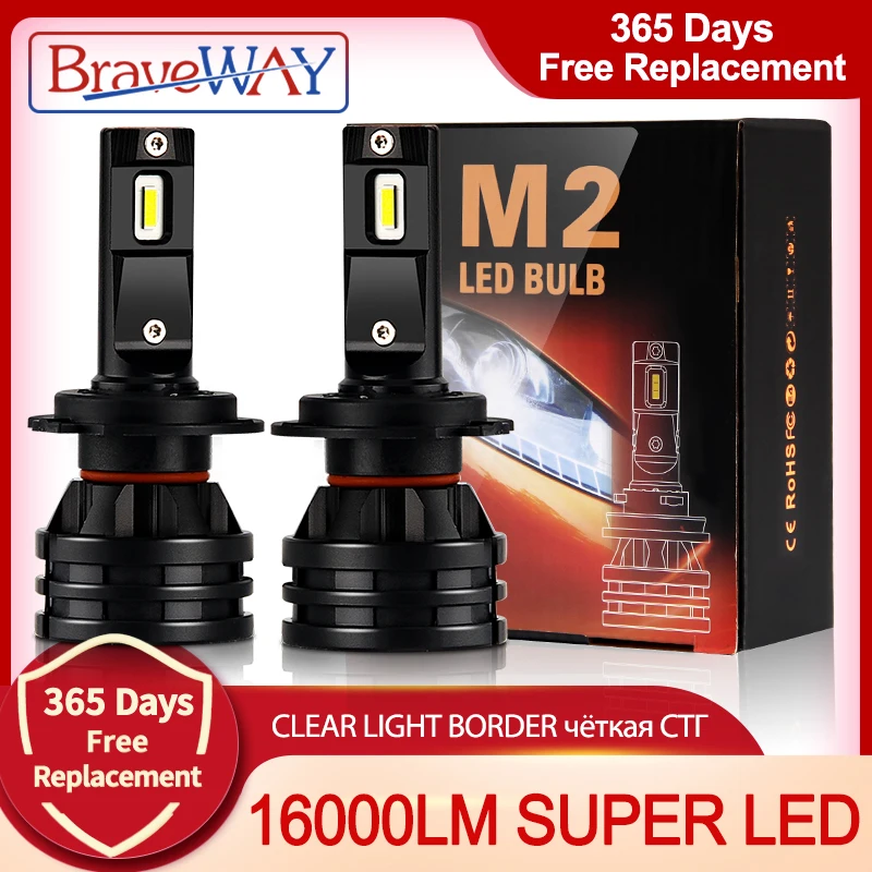 aliexpress.com - BraveWAY Car Lights H4 LED H7 16000LM H1 H3 H8 H11 LED Atuo Lamp for Car Headlight Bulb HB3 HB4 9005 9006 Turbo LED Bulbs 12V