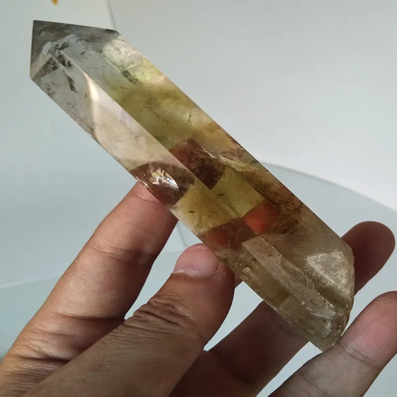 Каменный из натурального цитрина кристалл палочка точка кварц сырой камень обелиск рейки чакры камни и целебные кристаллы