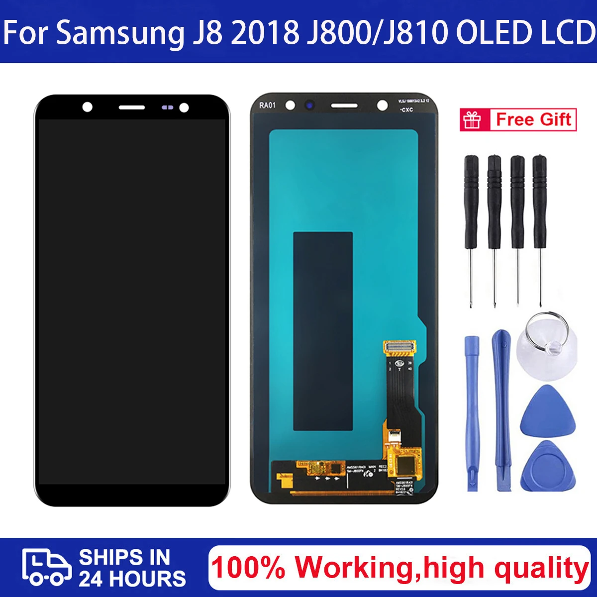 

6.0" J800 OLED Display For Samsung Galaxy J8 2018 J810 SM-J810F J810FN J810Y j810 LCD with Touch Screen Digitizer Assembly Parts