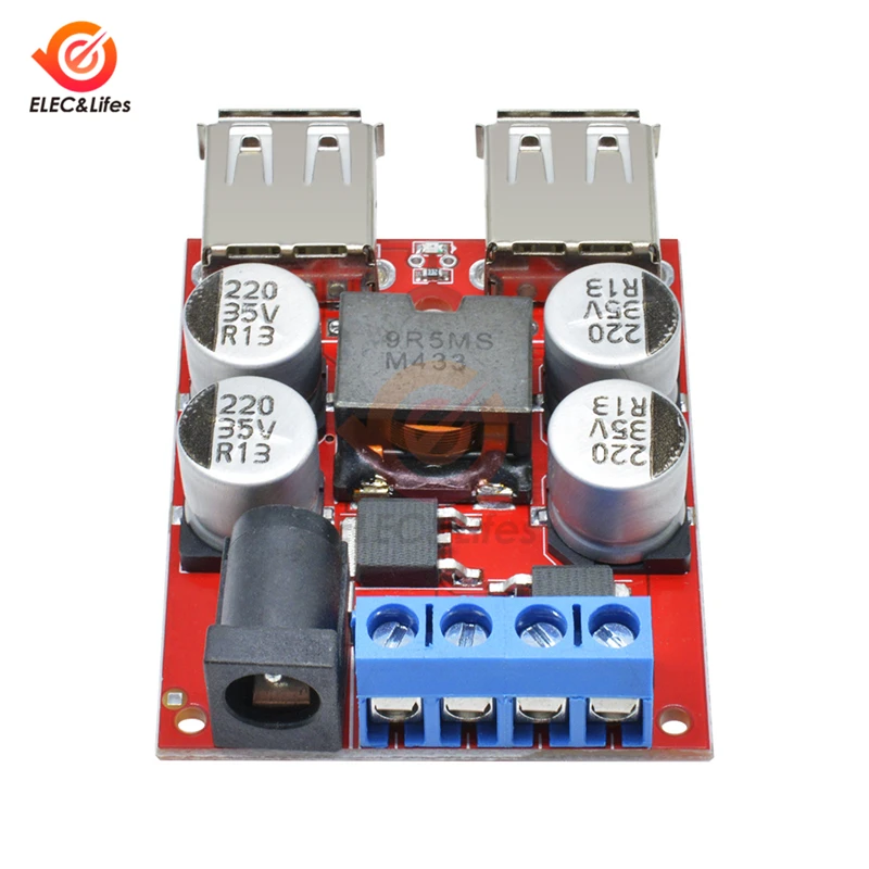 5 В автомобильное зарядное устройство зарядная плата DC-DC 8 В-35 до А понижающий