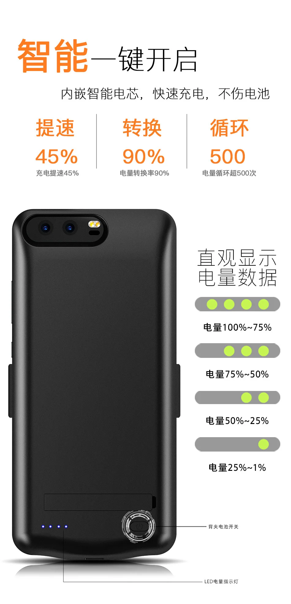 Великолепный чехол для внешнего зарядного устройства на 6800 мАч для xiaomi 5 xiaomi 6, портативный чехол для внешнего аккумулятора