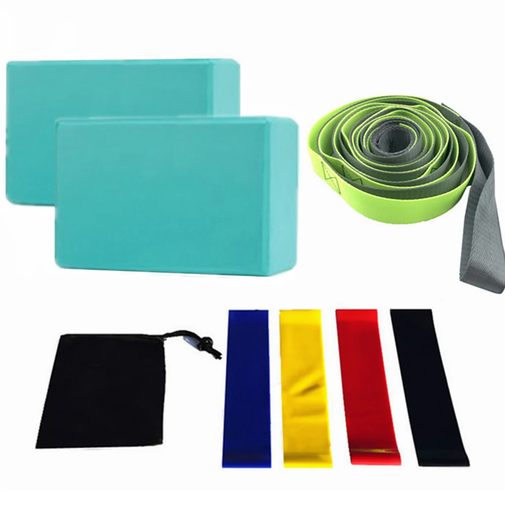 8 шт. набор для занятий йогой и фитнесом эластичный ремешок пояс фитнес резиновая