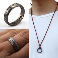uncharted drake ring mysterious sea area a thiefs end titanium vintage cosplay pendant game gift for men jewelry accessories