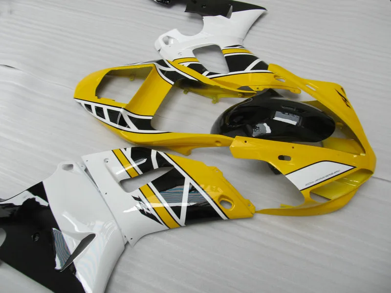 Custom Motorcycle Fairing kit for YZFR1 00 01 YZF R1 2000 2001 YZF1000 ABS Yellow white Fairings bodywork+Gifts YC30 | Автомобили и