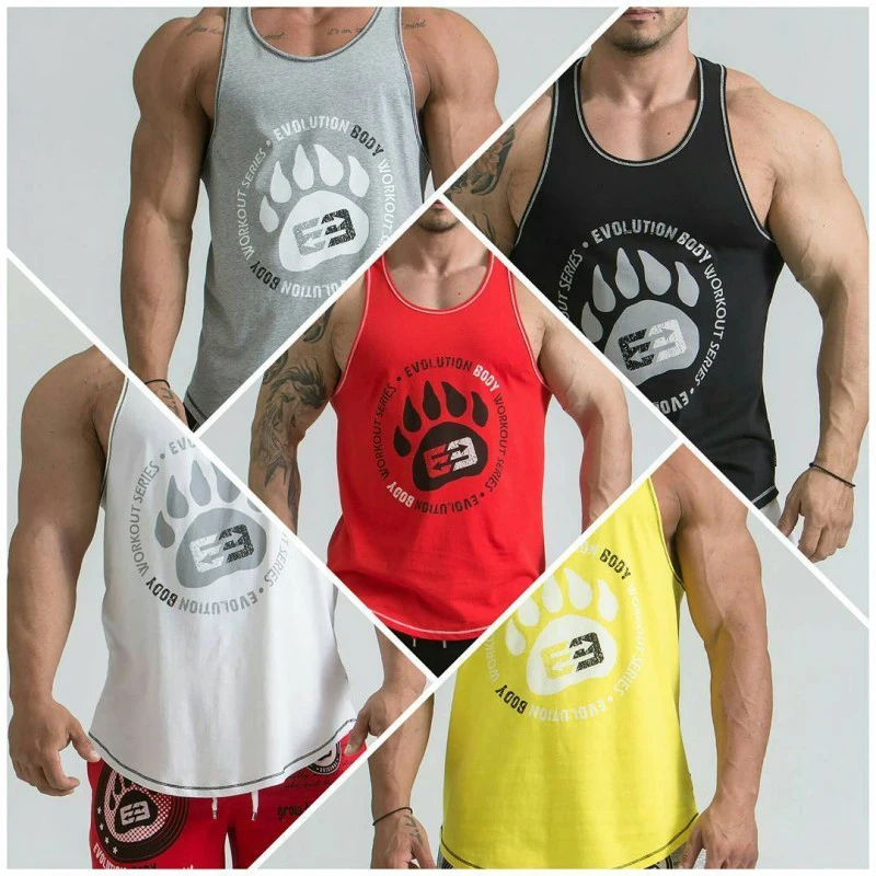 

Summer sleeveless top I-shaped large size sports vest men's training suit loose and breathable sleeveless vest running and fitne